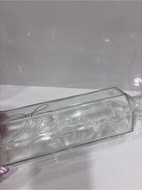 Vintage Smirnoff Embossed Hexagonal Glass Decanter / Vodka Bottle – Clear Glass